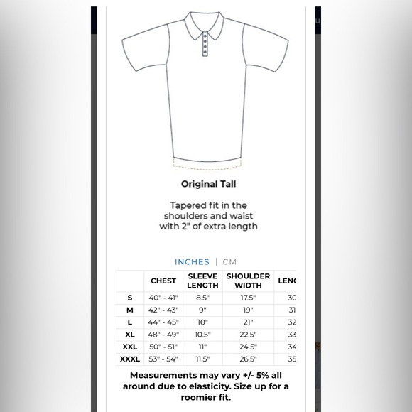 NWT Collars & Co. Semi-Spread Collar Polo Blue Twttersall Mens Size Medium Tall - Picture 9 of 11